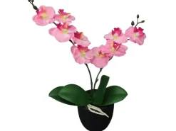 furnicato Künstliche Orchidee mit Topf 30 cm Rosa* Kunstpflanzen