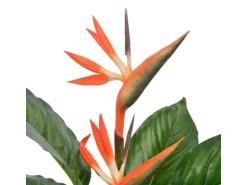 furnicato Künstliche Pflanze Strelitzia mit Topf Rot 100 cm* Kunstpflanzen