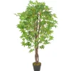 furnicato Künstliche Pflanze Ahornbaum mit Topf Grün 120 cm* Ostern|Kunstpflanzen