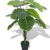 furnicato Künstliche Taro Pflanze mit Topf 85 cm Grün* Kunstpflanzen