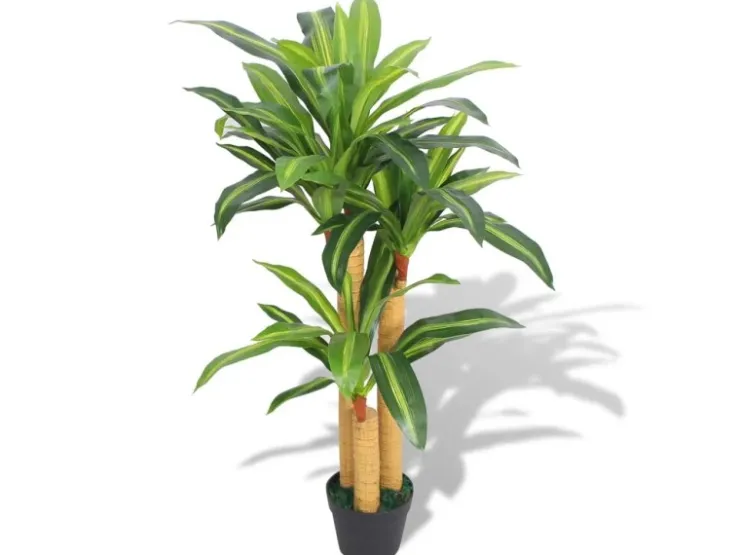 furnicato Künstlicher Drachenbaum mit Topf 100 cm Grün