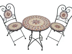 Garden Pleasure Balkon-Set Mosaik Amarillo 3-teilig Braun