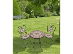 Garden Pleasure Balkon-Set Mosaik Amarillo 3-teilig Braun