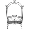 Garden Pleasure Bank mit Rosenbogen Colima 124 cm x 200 cm x 48 cm Stahl
