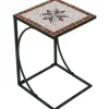 Garden Pleasure Gartentisch AMARILLO Quadratisch Braun-Grau 35 cm x 35 cm* Mosaik