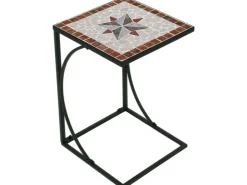 Garden Pleasure Gartentisch AMARILLO Quadratisch Braun-Grau 35 cm x 35 cm* Mosaik