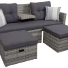 Garden Pleasure Lounge-Sofa Valletta 180 cm x 86 cm x 133 cm Grau* Sofas