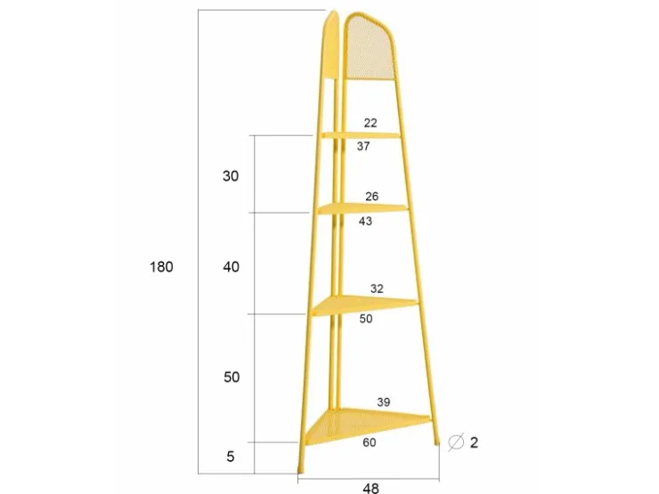 Garden Pleasure Mwh Eckregal Ekko 180 cm x 48 cm x 48 cm