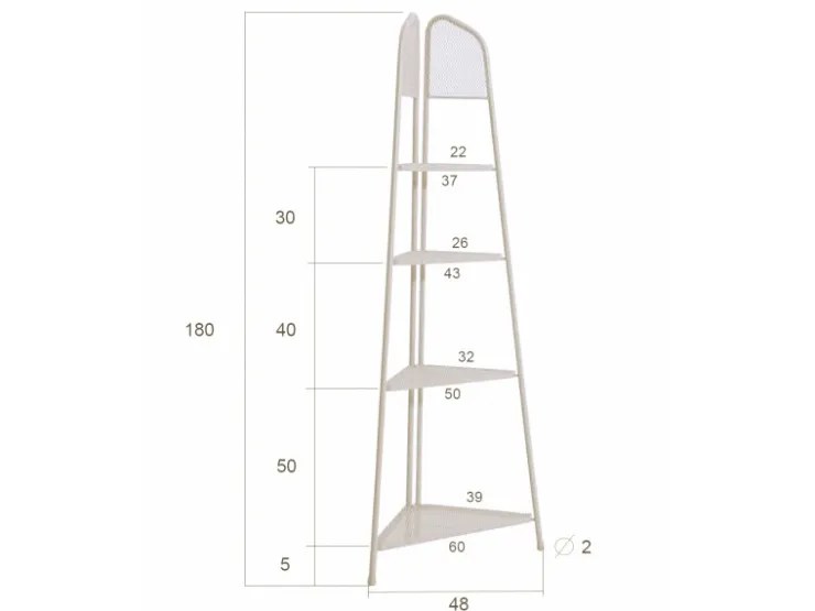 Garden Pleasure Mwh Eckregal Ekko 180 cm x 48 cm x 48 cm* Eckregale