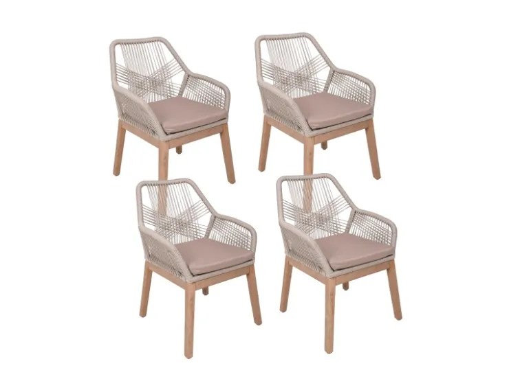 Garden Pleasure Stuhl Pomona 4er Set 84 cm x 68 cm x 62 cm FSC®* Stühle