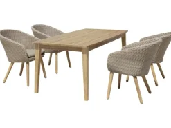 Garden Pleasure Stuhl Visalia 4er-Set Grau FSC®* Stühle