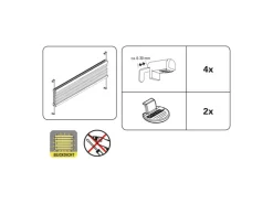 Gardinia Gardina Easy Fix Plissee mit 2 Bedienschienen Weiß 90 cm x 210 cm