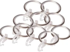 Gardinenringe mit Faltenlegehaken optik Ø 19 mm