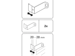 Gardinia Adapter für Spannvitrage Titan 2-er Pack