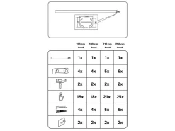 Gardinia Aluminiumschiene Weiß 150 cm* Vorhänge|Gardinen