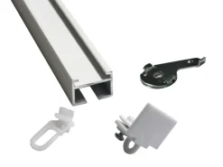 Gardinia Aluminium-Vorhangschienen-Set Luna 1-läufig Weiß 230 cm