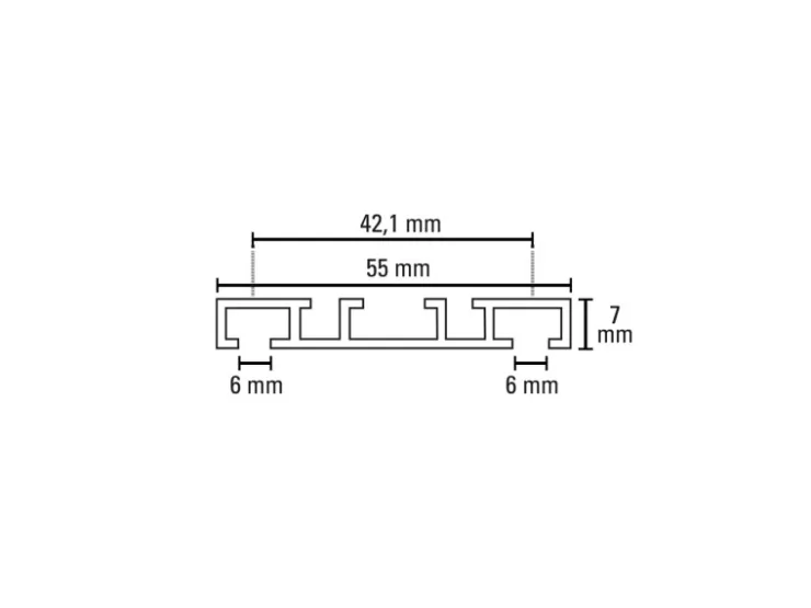 Gardinia Aluminium-Vorhangschiene 2-läufig Weiß 200 cm* Gardinenschienen