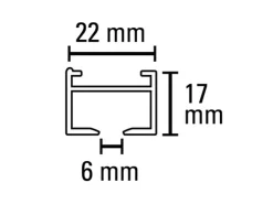Gardinia Aluminium-Vorhangschienen-Set Luna 1-läufig Weiß 160 cm* Gardinenschienen