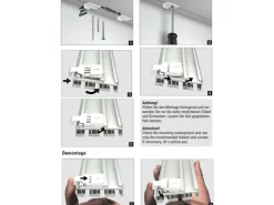 Gardinia Deckenclip für Flächenvorhangschiene 3-läufig Weiß 2-er Pack