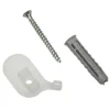 Gardinia Deckenträger für Aluminium-Vorhangschiene 1-läufig Weiß 2-er Pack