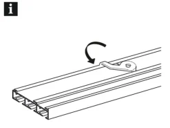Gardinia Deckenträger für Flächenvorhangschiene 3-läufig Silber 2-er Pack