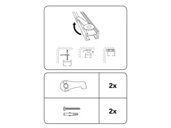 Gardinia Deckenträger für Vorhangschiene Luna 1-läufig 2-er Pack* Vorhänge|Gardinenschienen