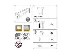 Gardinia Doppelrollo EasyFix mit Montageschiene 90 cm x 150 cm* Raffrollos