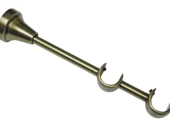 Gardinia Doppelträger offen Messing-Antik 14 cm / 6 cm* Vorhänge|Gardinen