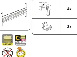 Gardinia Easy Fix Plissee Tag und Nacht Weiß 60 cm x 130 cm* Plissees