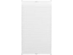 Gardinia EasyFix Plissee mit 2 Bedienschienen 75 cm x 130 cm Weiß