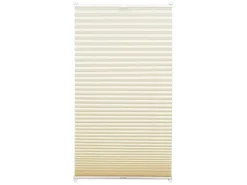 Gardinia EasyFix Plissee mit 2 Bedienschienen 65 cm x 130 cm Elfenbein