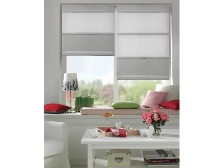 Gardinia Easyfix Raffrollo Magnetisch Grau 90 cm x 140 cm