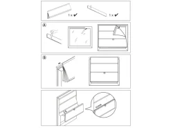 Gardinia Easyfix Raffrollo Magnetisch Grau 50 cm x 140 cm
