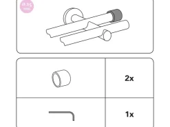 Gardinia Endkappe Windsor für Ø 25 mm Edelstahl-Optik* Vorhänge|Gardinen