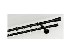 Gardinia Endknopf Chicago Apollo Ø 20 mm Schwarz 2-er Pack
