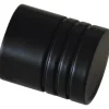 Gardinia Endstück Chicago Zylinder für Ø 20 mm Schwarz-Matt 2-er Pack