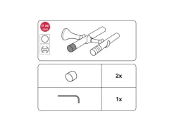 Gardinia Endstück Chicago Kappe für Ø 20 mm 2-er Pack* Gardinenstangen|Seilspanngarnituren