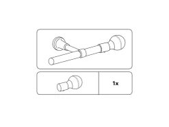 Gardinia Endstück Europa Geo für Ø 19 mm Messing-Antik* Vorhänge|Seilspanngarnituren