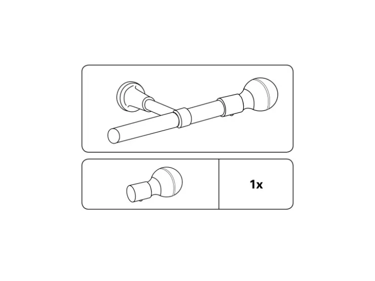 Gardinia Endstück Europa Geo für Ø 19 mm Messing-Antik* Vorhänge|Seilspanngarnituren