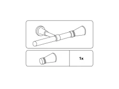 Gardinia Endstück Europa Lago für Ø 19 mm Messing-Antik* Vorhänge|Seilspanngarnituren