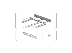 Gardinia Endstück für Aluminium-Vorhangschiene 3-läufig Weiß 2-er Pack* Gardinenschienen