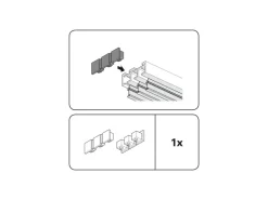Gardinia Endstück für Flächenvorhangschienen 3-läufig 2-er Pack* Gardinenschienen