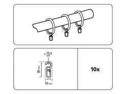 Gardinia Faltenlegehaken Lugano 10-er Pack* Vorhänge|Gardinen