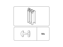 Gardinia Faltenstecker Transparent 50-er Pack