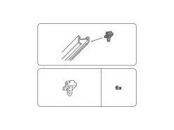 Gardinia Feststeller für Alu-Vorhangschiene Weiß 6-er Pack* Vorhänge|Gardinen