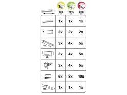 Gardinia Flächenvorhangschiene Komfort Komplett-Set 4-läufig Silber 225 cm* Gardinenschienen