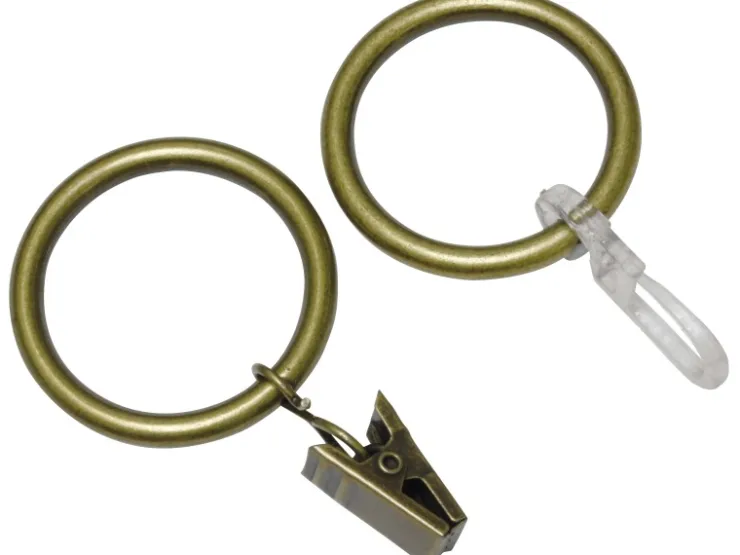 Gardinia Gardinenringe Europa für Ø 19 mm -Antik 10-er Pack* Vorhänge|Gardinen