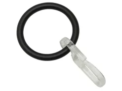 Gardinia Gardinenringe Kos für Ø 27 mm Schwarz 6-er Pack* Gardinenschienen|Gardinenstangen