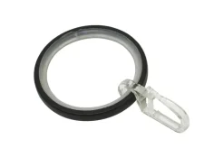 Gardinia Gardinenringe-Set Denver für Ø 25 mm Schwarz Matt 10-teilig* Gardinenstangen