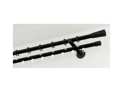 Gardinia Gardinenstange Chicago mit Innenlauf I Ø 20 mm Schwarz - Matt 200 cm* Gardinenstangen|Vorhänge